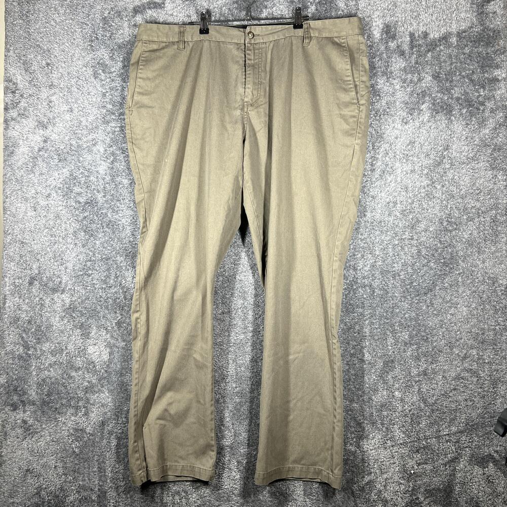 Volcom Pants Mens 42x30 Brown Chino Straight Canvas Cotton Polyester Pockets